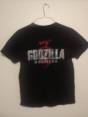 Godzilla 2014 Movie Promo Graphic Tee Black Men's Medium-image
