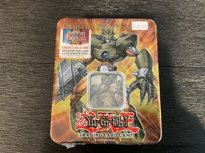 Yugioh Elemnent Hero Grand Neos Sealed TIN 5 GX Booster Packs-image