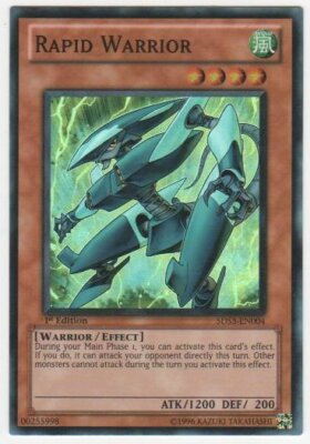 Rapid Warrior - 5DS3-EN004 - Super Rare - 1st Edition x3 - Lightly Played-image