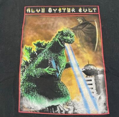 Fruit of the Loom BLUE OYSTER CULT GODZILLA TEE Godzilla T-shirt CB173-image