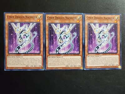 Yu-Gi-Oh! 3x Cyber Dragon Nachster x3 SDCS-EN007 Nm-image