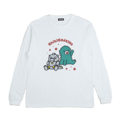 Chibi Godzilla's Counterattack Long T-Shirt Godzilla & Mechagodzilla TOHO JP LTD-image