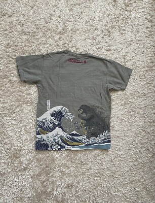 Godzilla Sukajan Movie waves Japanese T-Shirt 2000’s Size XXL-image