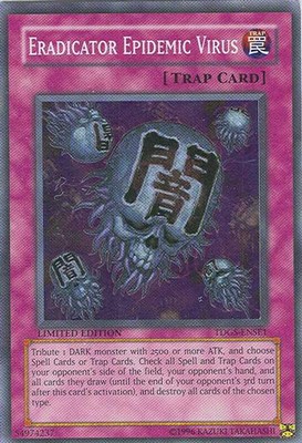 Yu-Gi-Oh Card - TDGS-ENSE1 - ERADICATOR EPIDEMIC VIRUS (super rare holo) - NM-image