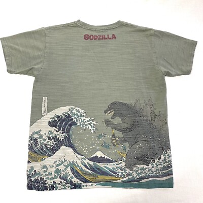 Godzilla Shirt Men's Size M Gray Short Sleeve Toho Co. LTD Movie Tee Monster-image