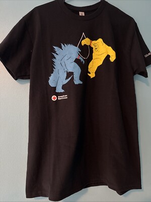 American Red Cross GODZILLA x KING KONG New Empire Movie Promo T-Shirt Medium-image