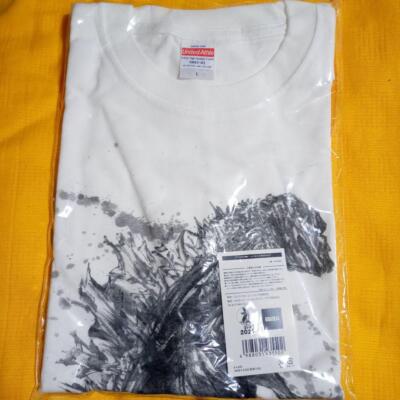 Godzilla 1954 Sumi-e T-shirt size L unused white short sleeves White-image