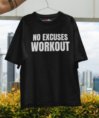 NO EXCUSES WORKOUT T-Shirt | Motivational Gym Shirt | Fitness Apparel | Workout -image