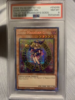 Yugioh! PSA 8 2022 Dark Magician GIrl MP22-EN268 Secret Rare-image