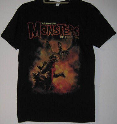 Famous Monsters of Filmland T-Shirt - Godzilla vs Rodan - NEW - size MEDIUM-image