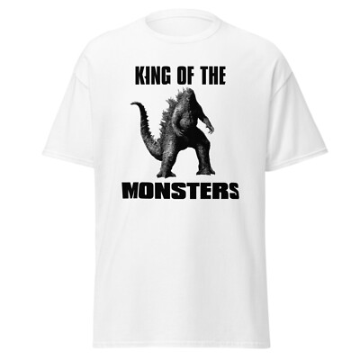 Godzilla Vs. Kong: Godzilla KOTM Men's Casual White T-shirt Sz S, M, L,  XL, 2XL-image