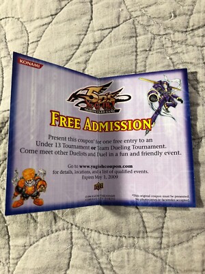 Yu-Gi-Oh! 5D’s Trading Card Game “FREE ADMISSION” Tournament Card 2008-image