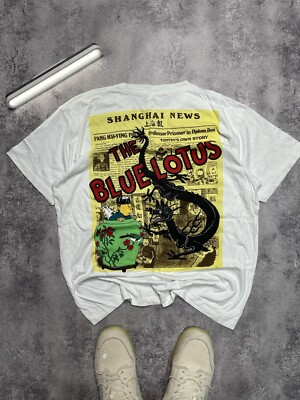 The Adventures Of Tintin The Blue Lotus T-Shirt Size L-image