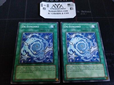 2X DE-SYNCHRO - 1ST ED COMMON NM/LP  5DS2-EN029 - YUGIOH A+ STORE-image