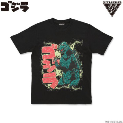Godzilla (1954) T-shirt feat.STUDIO696 Black BODY/Color TOHO Godzilla Store JP-image