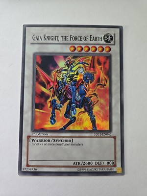 Yu-Gi-Oh! Gaia Knight, The Force Of Earth 5DS1-EN042 Super Rare 1st Edition NM-image