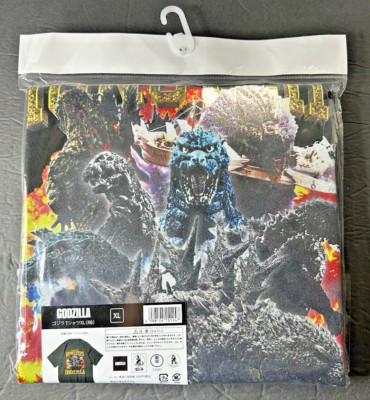 Godzilla Black Short-Sleeve T-Shirt, Size: XL from Japan, Sealed New With Tags-image