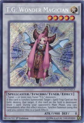Yugioh! LP T.G. Wonder Magician - LC5D-EN213 - Secret Rare - 1st Edition Lightly-image