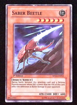 Saber Beetle YuGiOh 5D's Starter Deck 2009 Insect Effect Common-image