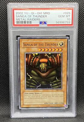 56996759 YUGIOH! PSA 10 2002 Sanga of the Thunder MRD-025 Super Rare Low Pop 16-image