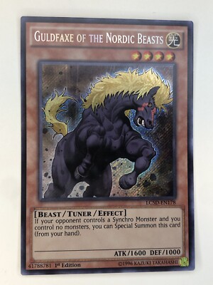 Yugioh Guldfaxe of the Nordic Beasts LC5D-EN178 Secret Rare 1st Ed LP-image