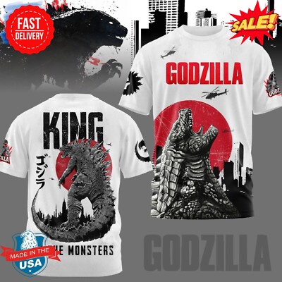 King Of The Monsters Godzilla 3D T-Shirt S-5XL-image
