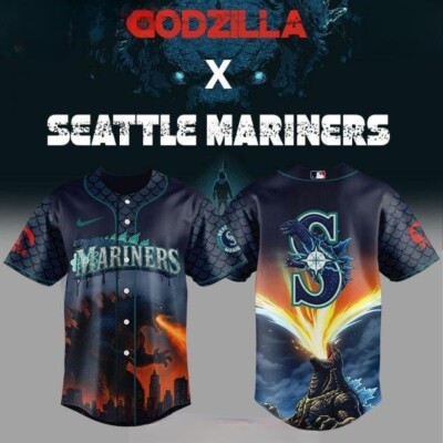 Sea.ttle Mari.ners x Godzilla Special Edition Baseball Jersey-image