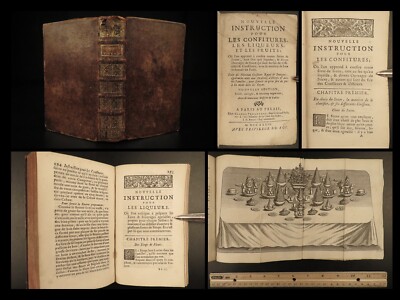 1734 WINE Massialot French Cuisine Cooking Liqueurs Confitures Recipes Cookbook-image