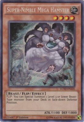 Super-Nimble Mega Hamster - LC5D-EN226 - Secret Rare - 1st Edition NM YuGiOh!  L-image
