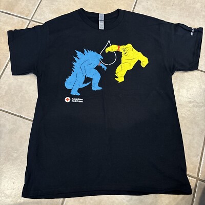 American Red Cross Godzilla X Kong The New Empire T Shirt Size XL- New-image