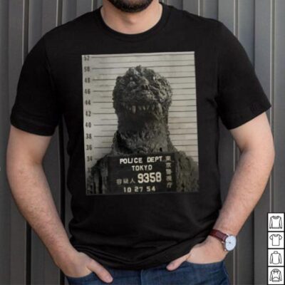 SALE NEW Godzilla Mugshot Vintage T-Shirt S-5XL-image