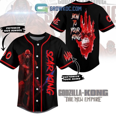 Godzilla Kong The New Empire Scar King Born To Your King Personalized Baseball J-image