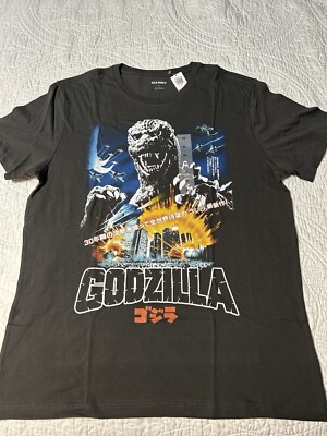 Godzilla Graphic T-Shirt DARK GRAY Size Medium NEW WITH TAGS-image