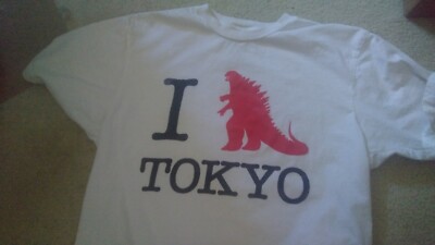 I Love Tokyo Shirt Godzilla Shirt 2014 white large gently worn-image