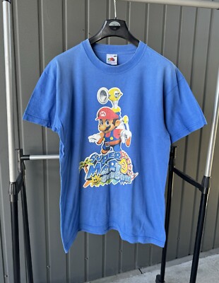 2002 Super Mario Sunshine Vintage T Shirt Nintendo Exclusive Game Tee-image