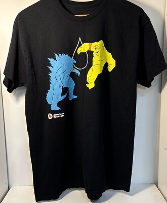 GODZILLA x KING KONG New Empire American Red Cross Movie Promo T-Shirt Large-image