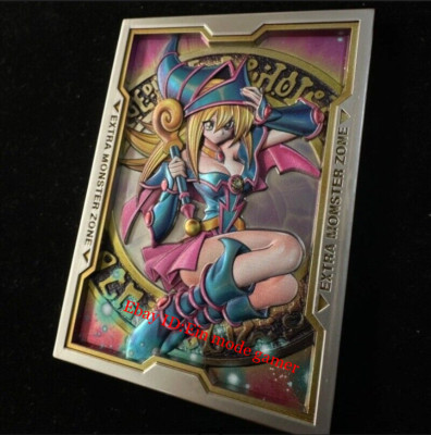Yu-Gi-Oh! Black Magician Girl Anime Metal Embossed 3D Region Center Card Toy-image