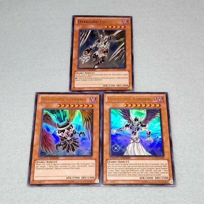 Yugioh Darklord Superbia + Asmodeus + Edeh Arae Ultra Rare 3 Card Set NM-image