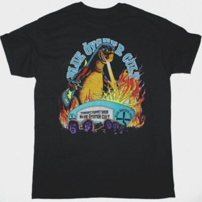 BLUE ÖYSTER CULT GODZILLA NEW BLACK T SHIRT-image
