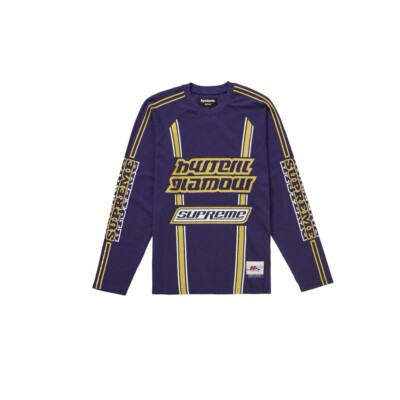 Supreme Hysteric Glamour Mesh L/S Top Purple Jersey Size: XL-image