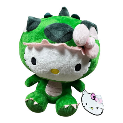 NWT Sanrio Hello Kitty Plush Green Dragon Costume Figure Kawaii Toy Godzilla-image