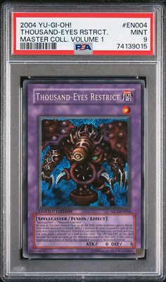 YUGIOH! PSA 9 2004 Thousand-Eyes Restrict MC1-EN004 Secret Rare-image