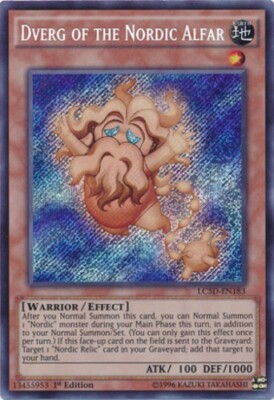 Dverg of the Nordic Alfar - LC5D-EN183 - Secret Rare - 1st Edition x1 - Lightly -image