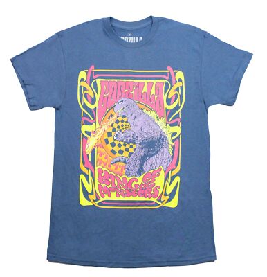 Godzilla New Adult T-Shirt -Trippy Colors King of the Monsters-image