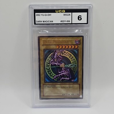 2002 Yugioh! Dark Magician SDY-006 Ultra Rare Unlimited Graded 6 Tcg Card-image