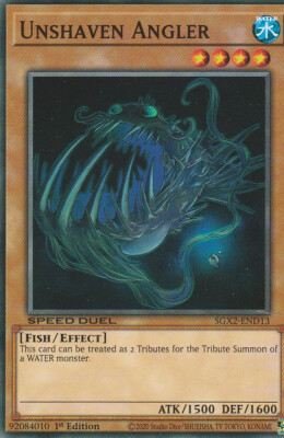 YUGIOH CARD UNSHAVEN ANGLER SGX2-END13 1ST EDITION COMMUN-image