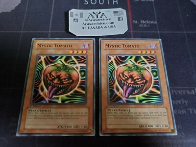 2x mystic tomato - 1st ed COMMON 5DS1-EN017 - YUGIOH A+ STORE CHECK ME OUT!-image