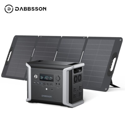 Dabbsson DBS1300 1330Wh Power Station Portable Solar Generator +120W Solar Panel-image