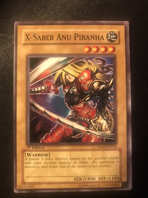X-Saber Anu Piranha Yugioh Card 1st Edition 5DS2-EN004 Great Condition-image