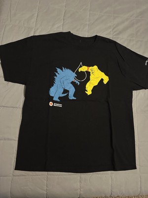 American Red Cross GODZILLA x KING KONG New Empire Movie Promo T-Shirt size L-image
